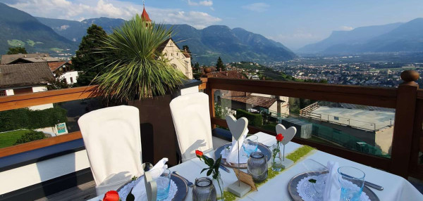 Dinner auf der Dachterrasse