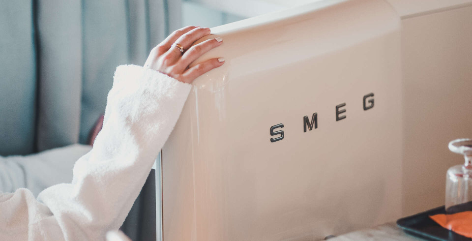 Superior-Doppelzimmer Smeg Kühlschrank